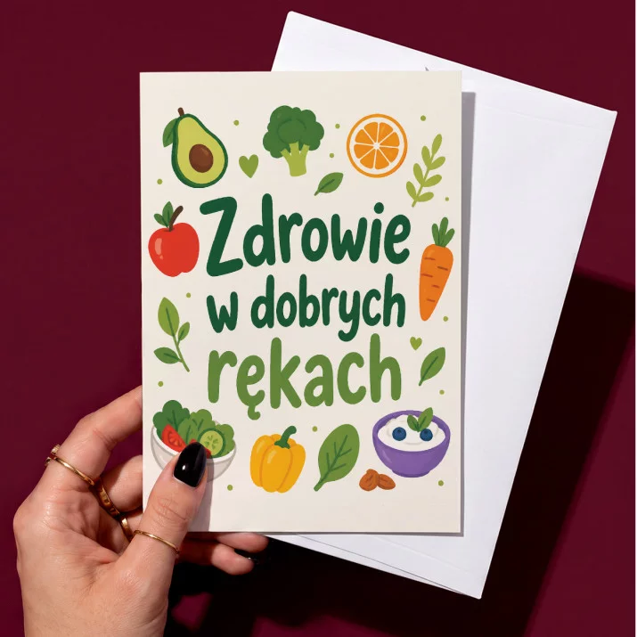 Kartka z Życzeniami Dla Dietetyka Dla Mężczyzny: Troska O Zdrowie