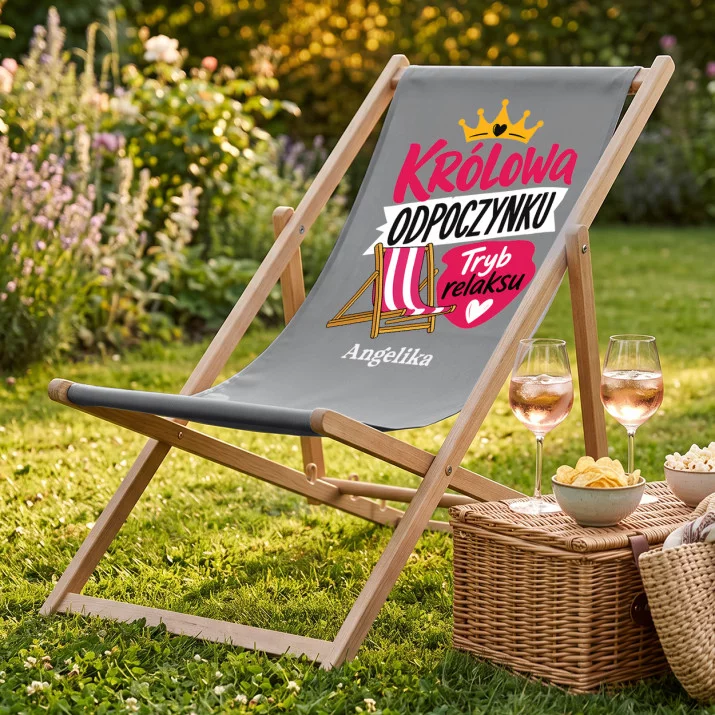 Leżak Z Nadrukiem Na 30 Urodziny Prezent Dla Kobiety: Królowa Odpoczynku