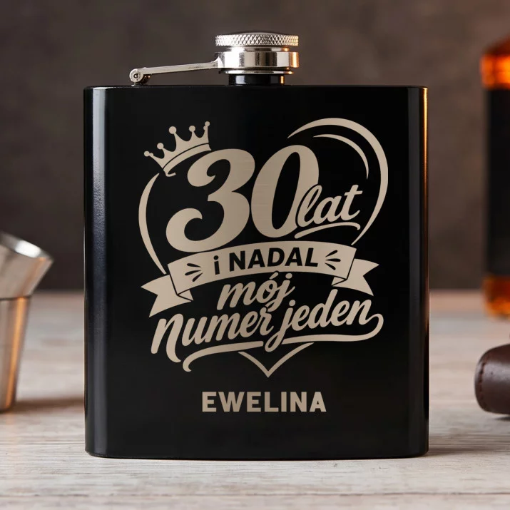 Piersiówka z Grawerem Na 30 Rocznicę Ślubu Prezent Dla Kobiety: 30 Lat I Nadal Mój Numer
