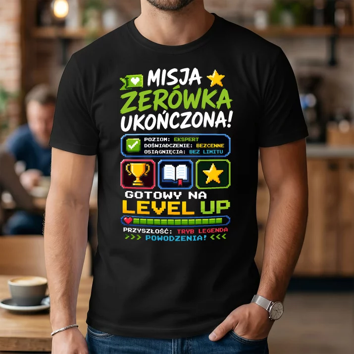 Koszulka Męska Na Zakończenie Zerówki Prezent Dla Mężczyzny: Misja Zerówka