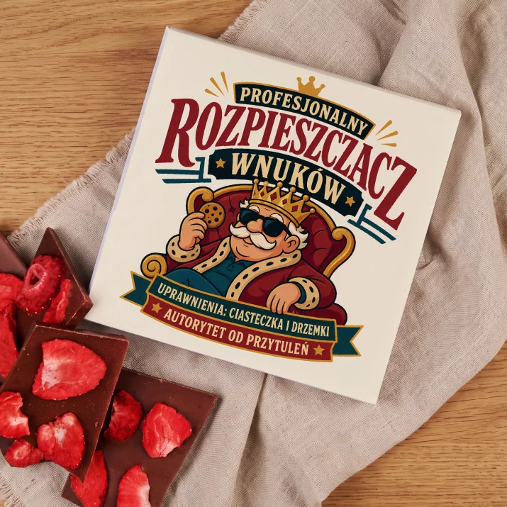 Czekolada Z Truskawkami Na Dzień Babci I Dziadka Przedszkole Prezent Dla Babci i Dziadka Pary: Retro Rozpieszczacz Czekolada Z Truskawkami Na Dzień Babci I Dziadka Przedszkole Prezent Dla Babci i Dziadka Pary: Retro Rozpieszczacz