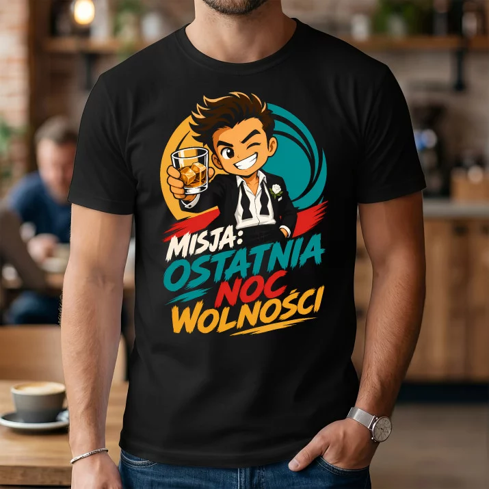 Koszulka Męska Na Wieczór Kawalerski Prezent Dla Mężczyzny: Ostatnia Noc