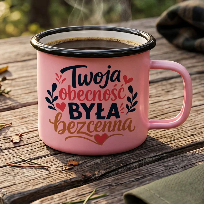 Kubek Emaliowany Na Pożegnanie Prezent Dla Kobiety: Wdzięczność W Kwiatach