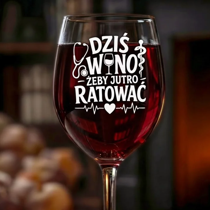 Kieliszek Do Wina Dla Studenta Medycyny Prezent Dla Mężczyzny: Dziś Wino Ratować Kieliszek Do Wina Dla Studenta Medycyny Prezent Dla Mężczyzny: Dziś Wino Ratować