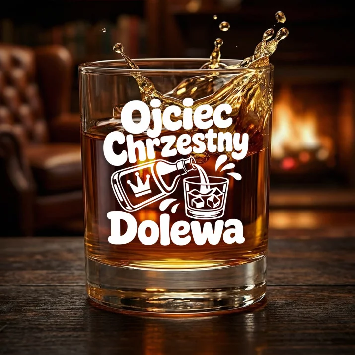 Szklanka Do Whisky Dla Ojca Chrzestnego Prezent Dla Mężczyzny: Ojciec Chrzestny Dolewa