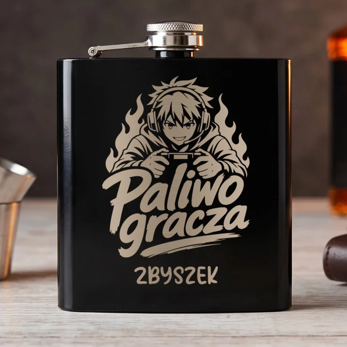 Piersiówka Z Grawerem Dla Gracza Prezent Dla Mężczyzny: Paliwo Gracza Piersiówka Z Grawerem Dla Gracza Prezent Dla Mężczyzny: Paliwo Gracza