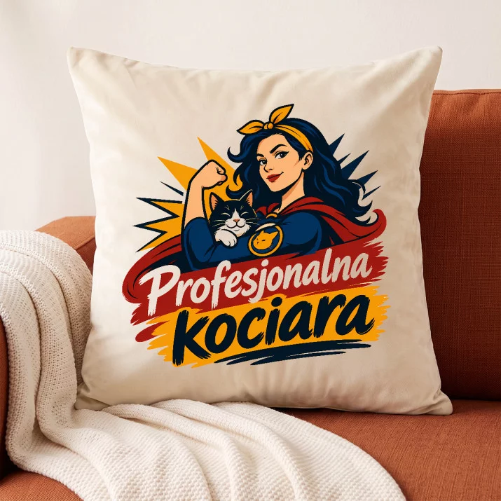 Poduszka Dekoracyjna Dla Kociary Prezent Dla Kobiety: Kociarska Duma Poduszka Dekoracyjna Dla Kociary Prezent Dla Kobiety: Kociarska Duma