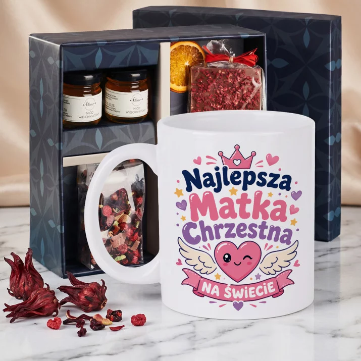 Zestaw Prezenowy Z Kubkiem Dla Matki Chrzestnej: Najlepsza Matka Chrzestna Zestaw Prezenowy Z Kubkiem Dla Matki Chrzestnej: Najlepsza Matka Chrzestna