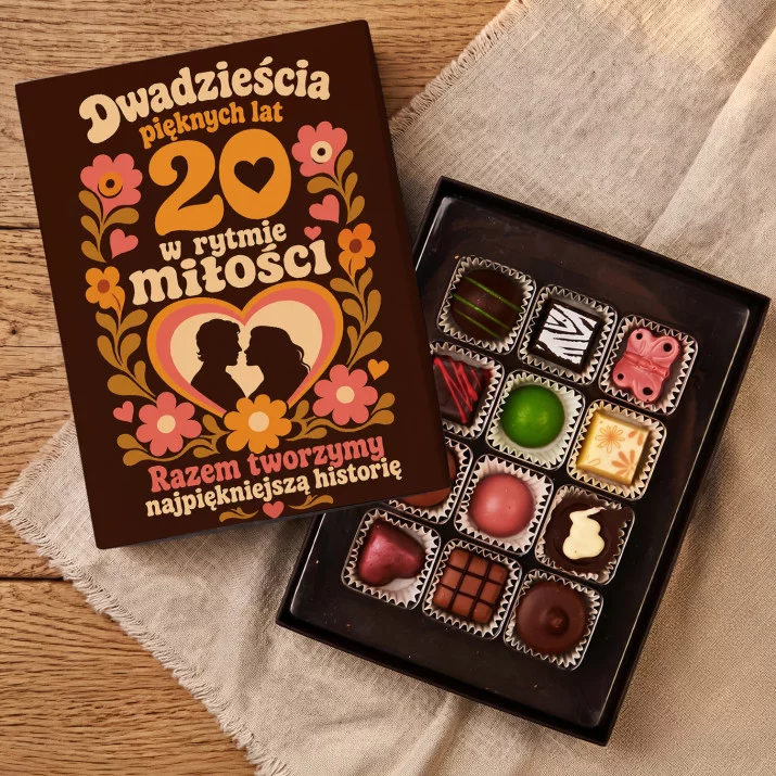 Czekoladki Na 20 Rocznicę Ślubu Prezent : 20 Lat Miłości Retro Czekoladki Na 20 Rocznicę Ślubu Prezent : 20 Lat Miłości Retro