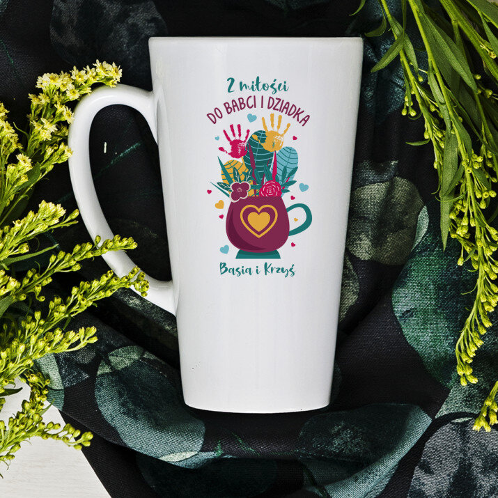 z miłości do babci i dziadka - Personalizowany Kubek
