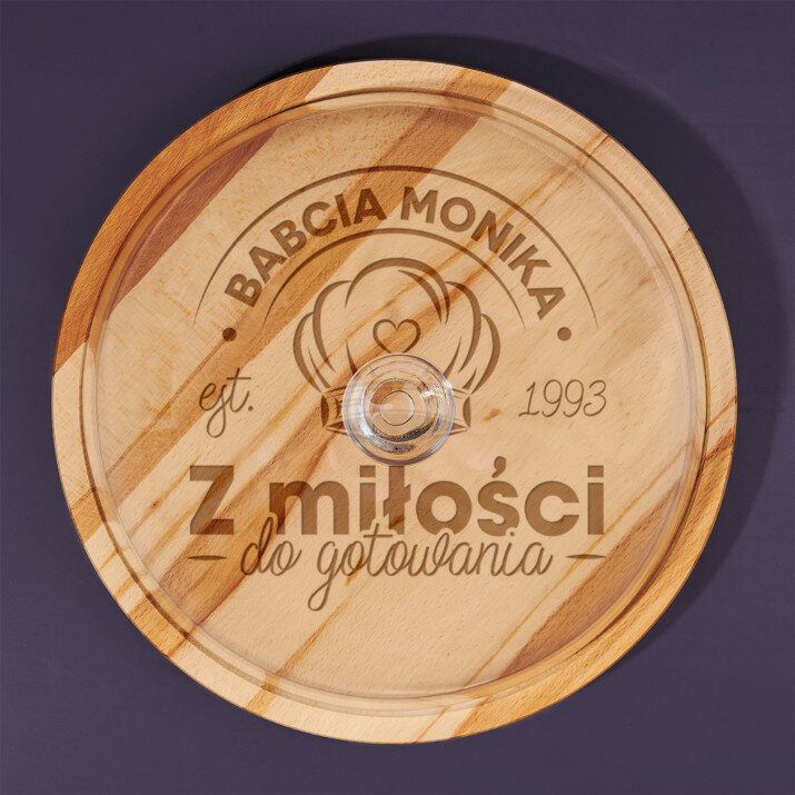 Z miłości do gotowania - Deska ze szklanym kloszem