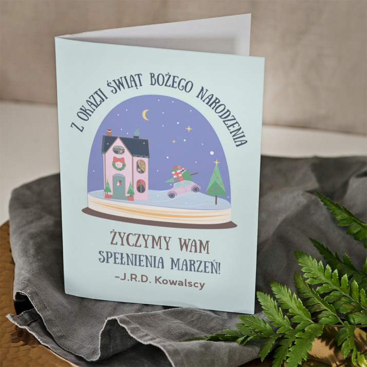Z okazji świąt życzymy wam - kartka  z życzeniami