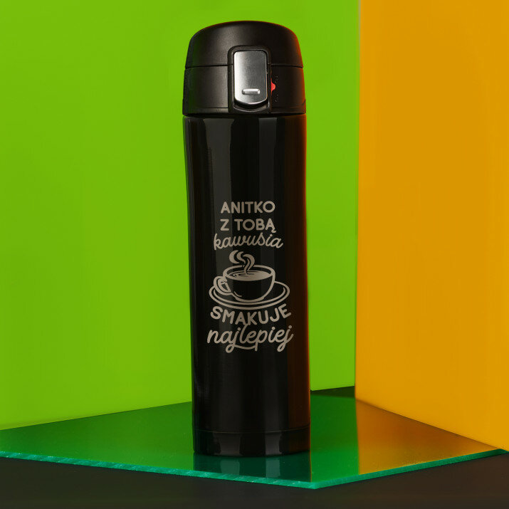 Z tobą kawusia smakuje najlepiej - Kubek termiczny 440 ml