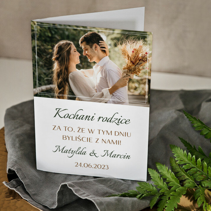Za to, że w tym dniu byliście z nami - kartka z życzeniami