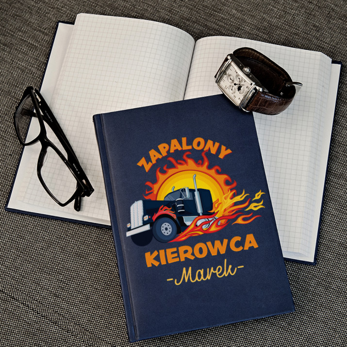 Zapalony kierowca - notatnik A5 z nadrukiem