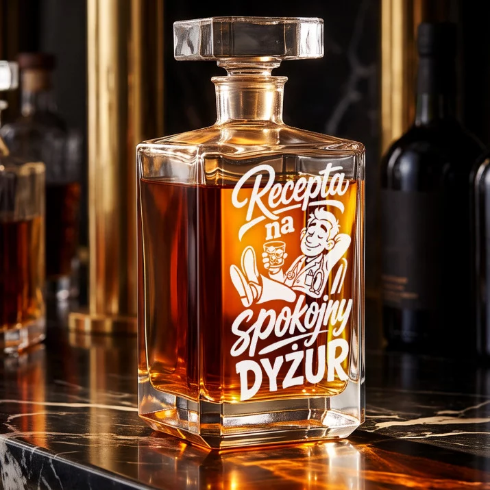Karafka Do Whisky z Grawerem Dla Lekarza Prezent: Lekarski Toast Karafka Do Whisky z Grawerem Dla Lekarza Prezent: Lekarski Toast
