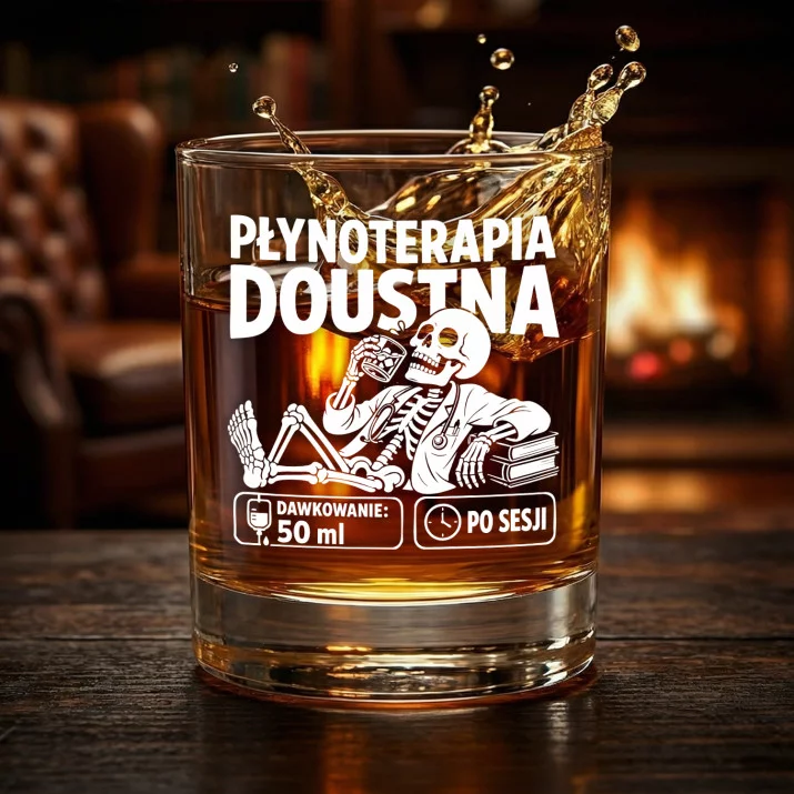 Szklanka Do Whisky Dla Studenta Medycyny Prezent Dla Mężczyzny: Płynoterapia Doustna Szklanka Do Whisky Dla Studenta Medycyny Prezent Dla Mężczyzny: Płynoterapia Doustna