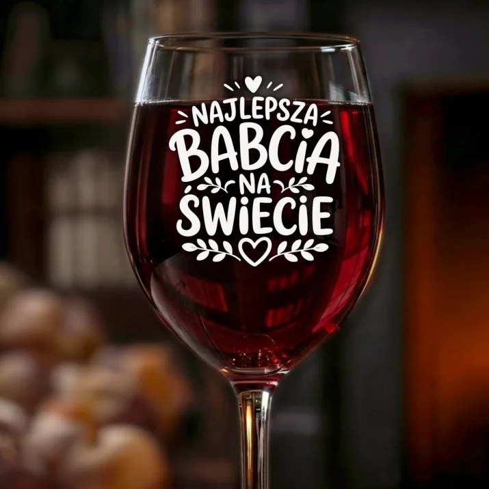 Kieliszek Do Wina Dla Babci Prezent Na Dzień Babci Dla Kobiety: Najlepsza Babcia Na Świecie Kieliszek Do Wina Dla Babci Prezent Na Dzień Babci Dla Kobiety: Najlepsza Babcia Na Świecie