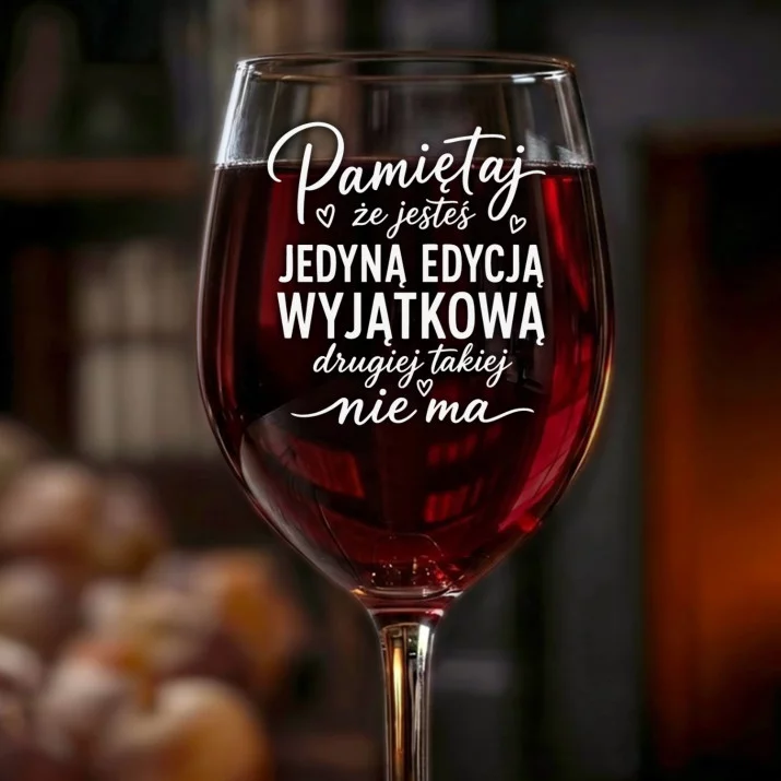 Kieliszek Do Wina Dla Przyjaciółki Prezent Dla Kobiety: Jedyna Edycja Wyjątkowa Kieliszek Do Wina Dla Przyjaciółki Prezent Dla Kobiety: Jedyna Edycja Wyjątkowa
