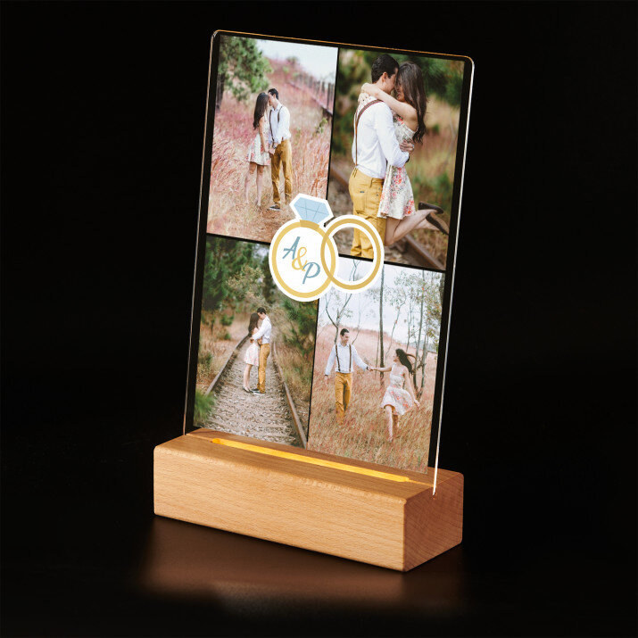 Zdjęcia ślubne - Wydruk na szkle akrylowym z podstawką led Zdjęcia ślubne - Wydruk na szkle akrylowym z podstawką led