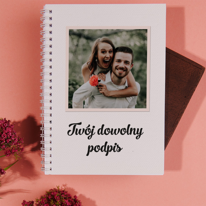 Zdjęcie i podpis - Zeszyt na spirali A5