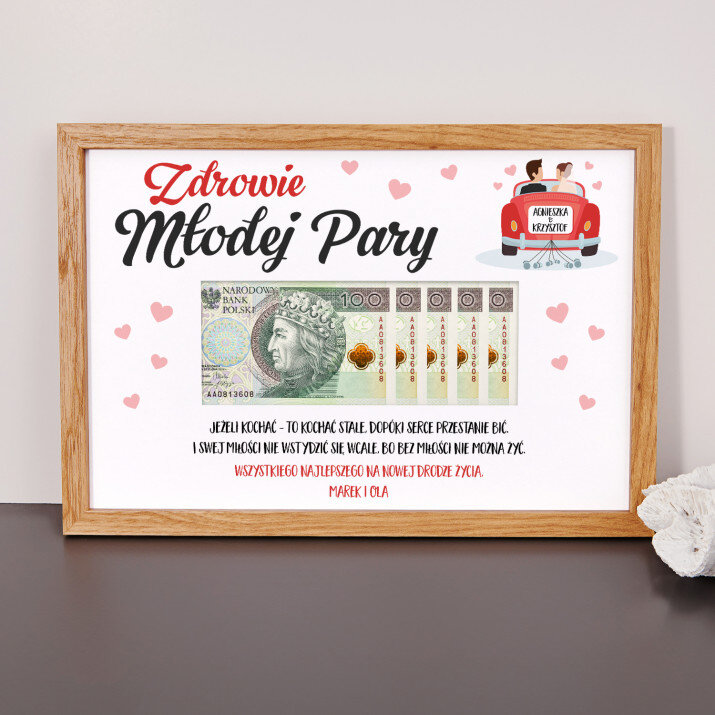 Zdrowie młodej pary - Ramka na pieniądze