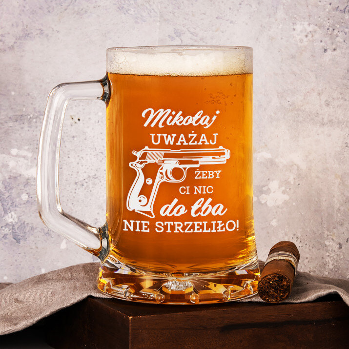 Żeby ci nic do łba nie strzeliło - Personalizowany Kufel