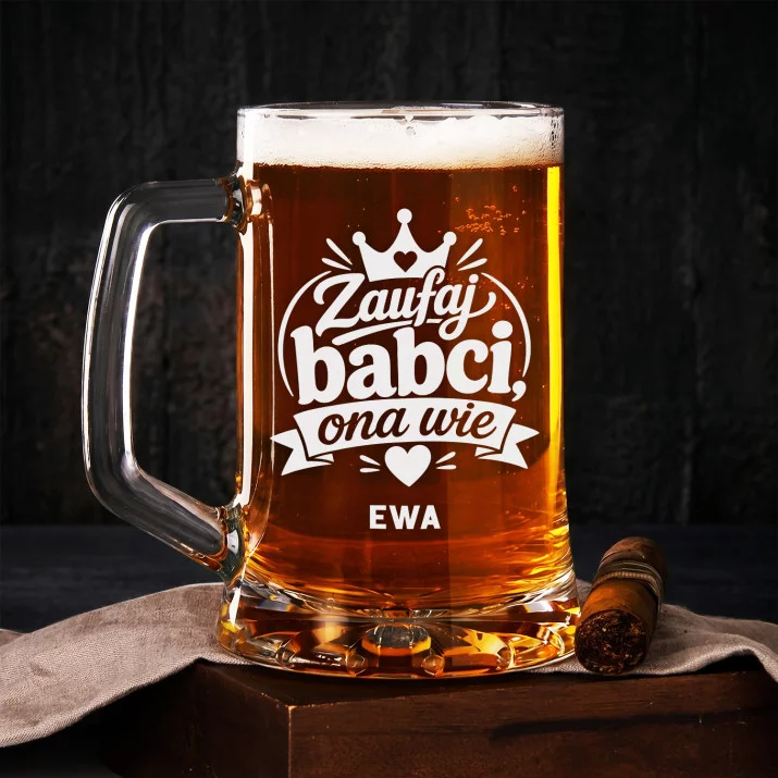 Kufel Personalizowany Na Dzień Babci Prezent Dla Babci Kobiety: Zaufaj Babci, Ona Wie