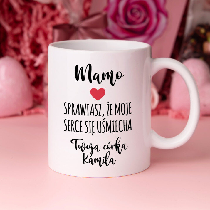 Zestaw prezentowy dla kochanej mamy z kubkiem i różanym spa