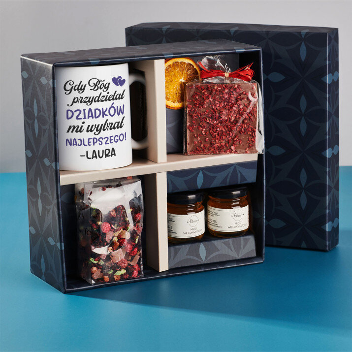 Zestaw prezentowy dla najlepszego dziadka z kubkiem i herbatą Zestaw prezentowy dla najlepszego dziadka z kubkiem i herbatą