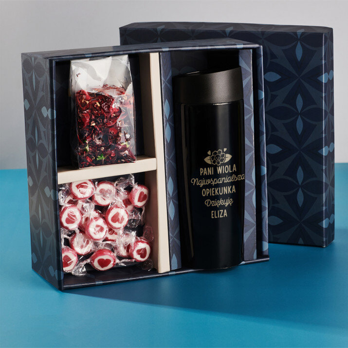 Zestaw prezentowy dla opiekunki z kubkiem termicznym Zestaw prezentowy dla opiekunki z kubkiem termicznym