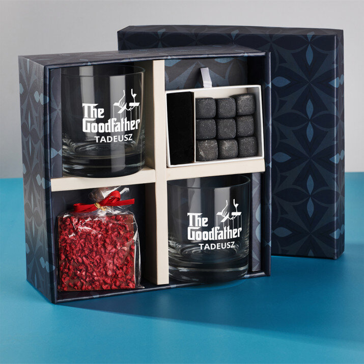 Zestaw prezentowy dla taty ze szklankami do whisky