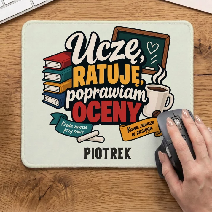 Podkładka Pod Myszkę Dla Nauczyciela Prezent Na Dzień Nauczyciela Dla Mężczyzny: Uczę, Ratuję, Poprawiam Podkładka Pod Myszkę Dla Nauczyciela Prezent Na Dzień Nauczyciela Dla Mężczyzny: Uczę, Ratuję, Poprawiam