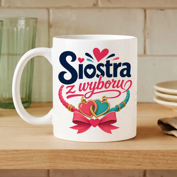 Kubek Z Nadrukiem Dla Bff Prezent Dla Kobiety: Siostra Z Wyboru Kubek Z Nadrukiem Dla Bff Prezent Dla Kobiety: Siostra Z Wyboru