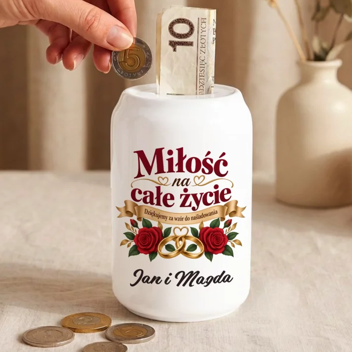 Skarbonka Na 40 Lecie Ślubu Prezent Dla Pary: Miłość Na Całe Życie Skarbonka Na 40 Lecie Ślubu Prezent Dla Pary: Miłość Na Całe Życie