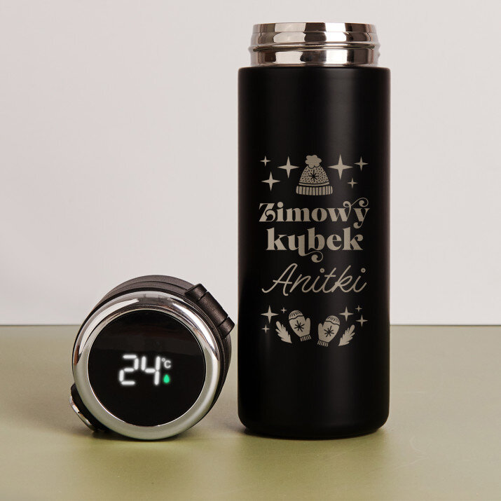 Zimowy kubek - Kubek termiczny z wyświetlaczem LED Zimowy kubek - Kubek termiczny z wyświetlaczem LED