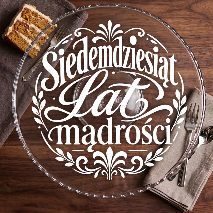 Patera Na Ciasto Dla Siedemdziesięciolatki Prezent Na 70 Urodziny Dla Kobiety: Dojrzała Elegancja