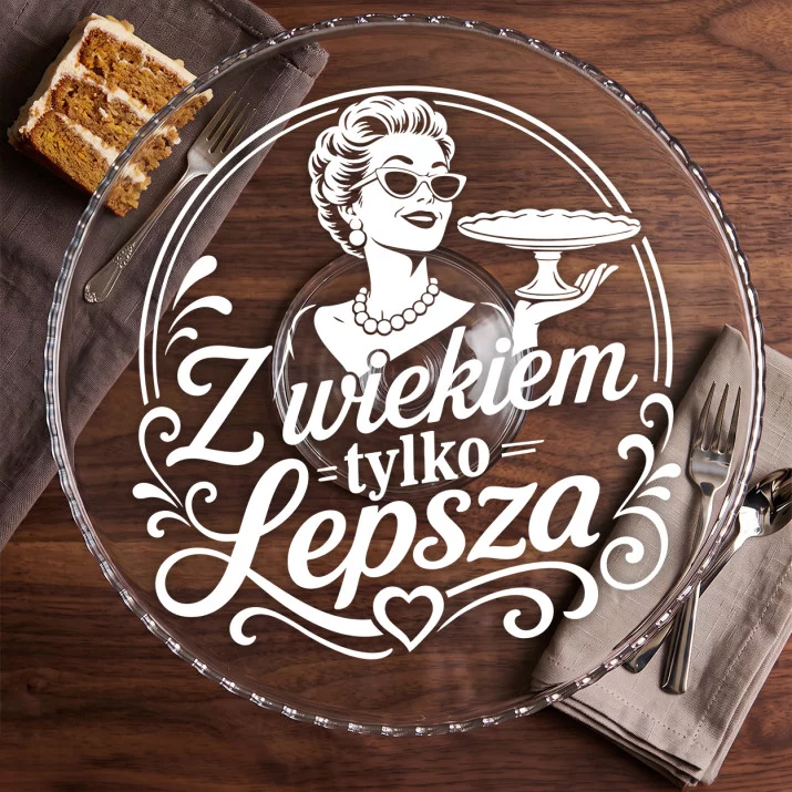 Patera Na Ciasto Dla Dojrzałej Kobiety Prezent Dla Kobiety: Szykowna Dojrzałość Patera Na Ciasto Dla Dojrzałej Kobiety Prezent Dla Kobiety: Szykowna Dojrzałość