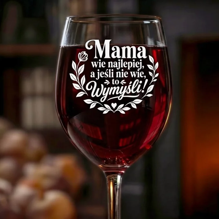 Kieliszek Do Wina Na Dzień Matki Prezent Dla Mamy Kobiety: Mama Wie Najlepiej Kieliszek Do Wina Na Dzień Matki Prezent Dla Mamy Kobiety: Mama Wie Najlepiej