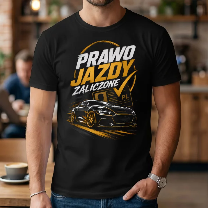 Koszulka Męska Na Zdane Prawo Jazdy Prezent Dla Mężczyzny: Prawo Jazdy