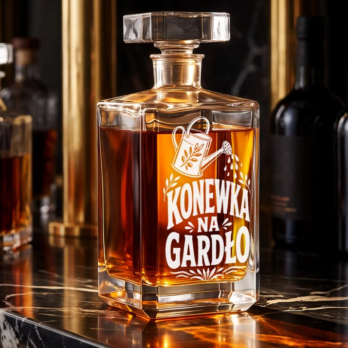 Karafka Do Whisky z Grawerem Dla Ogrodnika Prezent: Konewka Na Gardło Karafka Do Whisky z Grawerem Dla Ogrodnika Prezent: Konewka Na Gardło