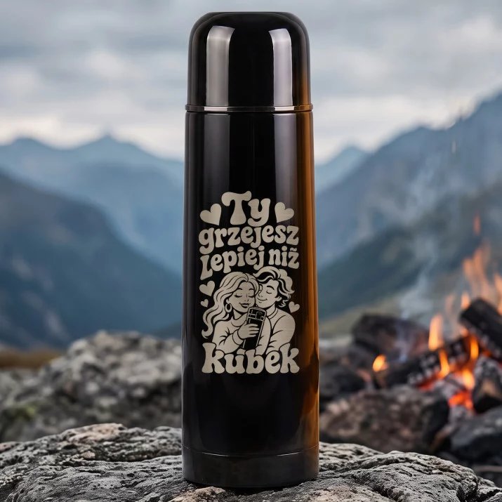Termos 500ml Dla Ukochanej Prezent Na Walentynki Dla Kobiety: Ty Grzejesz Lepiej Niż Kubek Termos 500ml Dla Ukochanej Prezent Na Walentynki Dla Kobiety: Ty Grzejesz Lepiej Niż Kubek