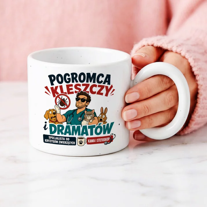 Kubek Z Okrągłym Uchem Dla Weterynarza Prezent Dla Mężczyzny: Weterynaryjny Humor
