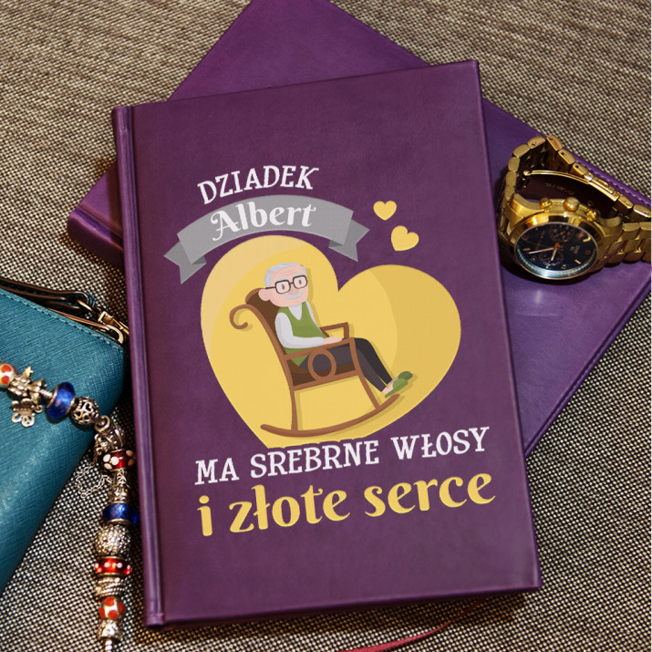 Złote serce - notatnik A5 z nadrukiem