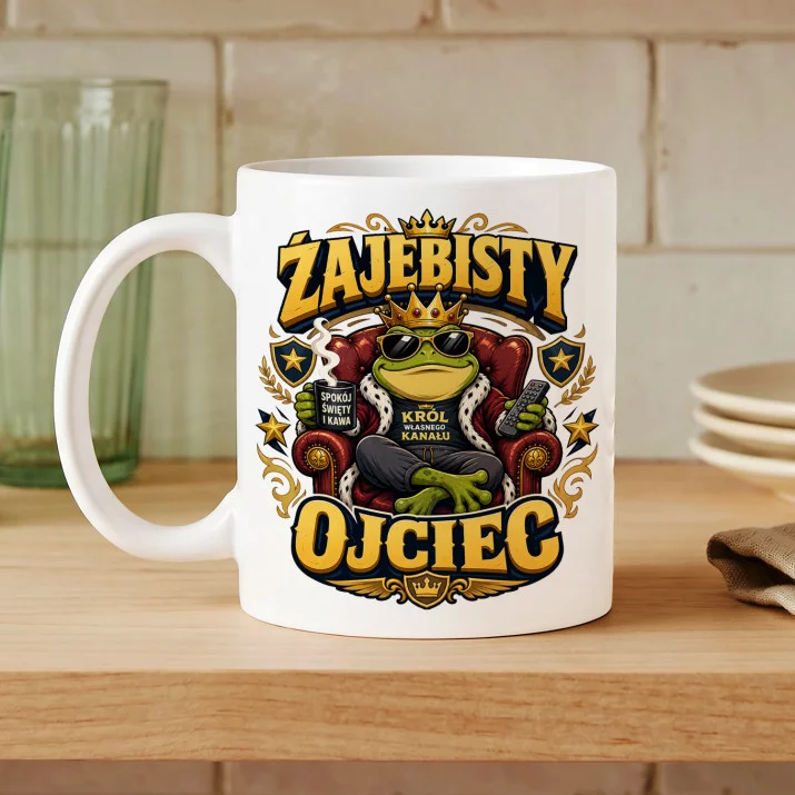 Kubek Z Nadrukiem Dla Taty Prezent Na Dzień Ojca Dla Mężczyzny: Król Ojcostwa Kubek Z Nadrukiem Dla Taty Prezent Na Dzień Ojca Dla Mężczyzny: Król Ojcostwa