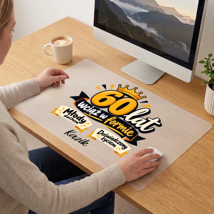 Podkładka Na Biurko 40x60cm Dla 60 Latka Prezent Na 60 Urodziny Dla Mężczyzny: 60 Lat, Wciąż W Formie Podkładka Na Biurko 40x60cm Dla 60 Latka Prezent Na 60 Urodziny Dla Mężczyzny: 60 Lat, Wciąż W Formie