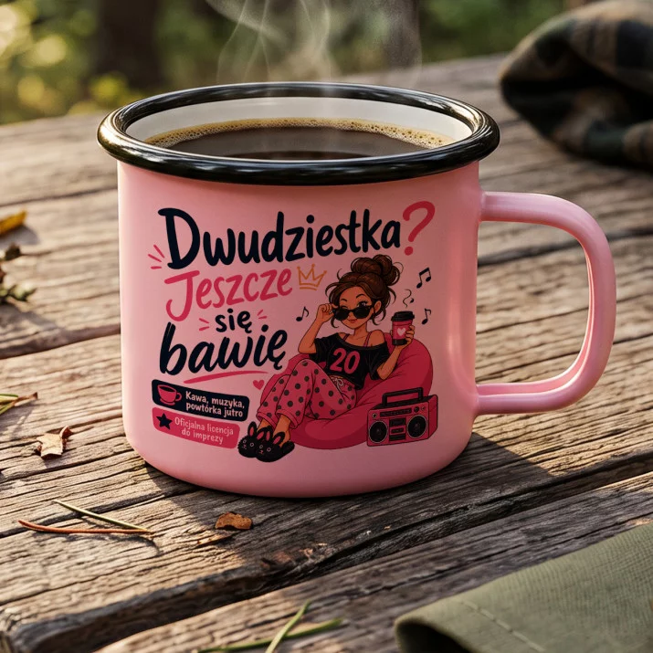 Kubek Emaliowany Dla 20 Latki Prezent Na 20 Urodziny Dla Kobiety: Dwudziestkowe Szaleństwo Kubek Emaliowany Dla 20 Latki Prezent Na 20 Urodziny Dla Kobiety: Dwudziestkowe Szaleństwo