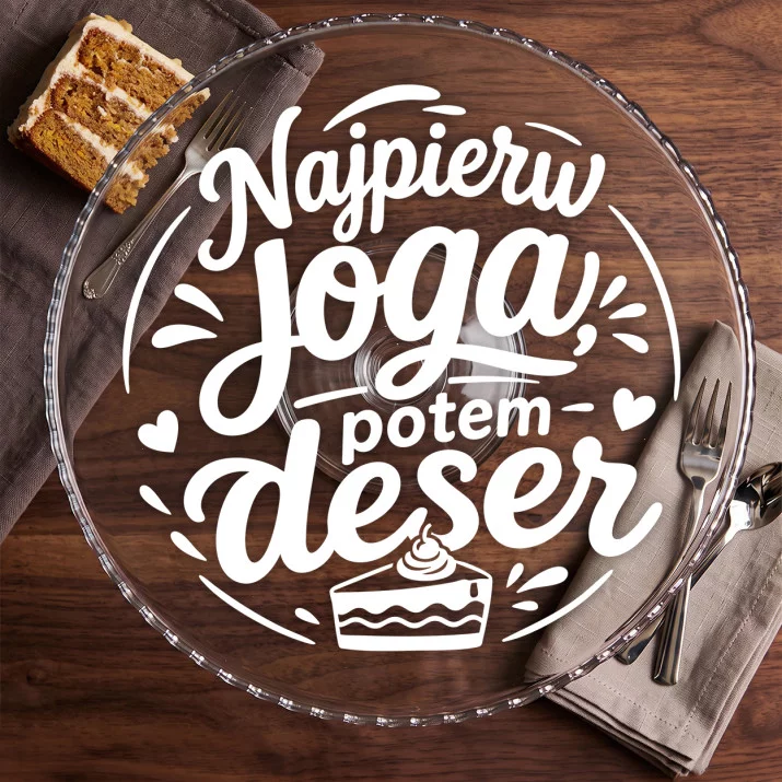 Patera Na Ciasto Dla Joginki Prezent Dla Kobiety: Jogowa Słodycz Patera Na Ciasto Dla Joginki Prezent Dla Kobiety: Jogowa Słodycz