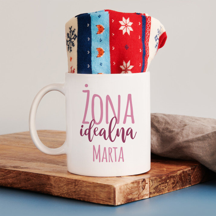 Żona idealna - Zimowe skarpetki w kubku