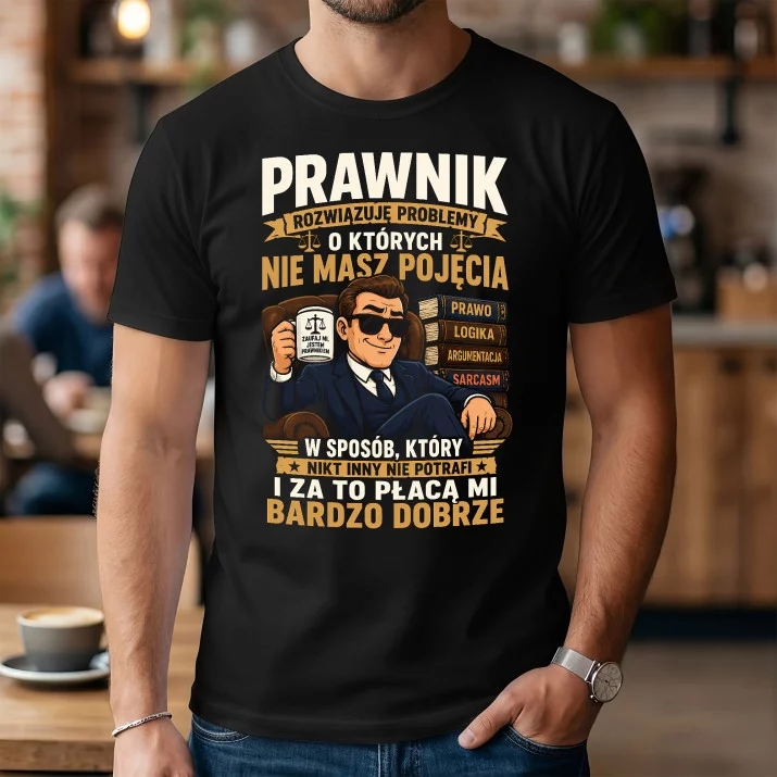 Koszulka Męska Dla Prawnika Prezent Dla Mężczyzny: Rozwiązuje Problemy